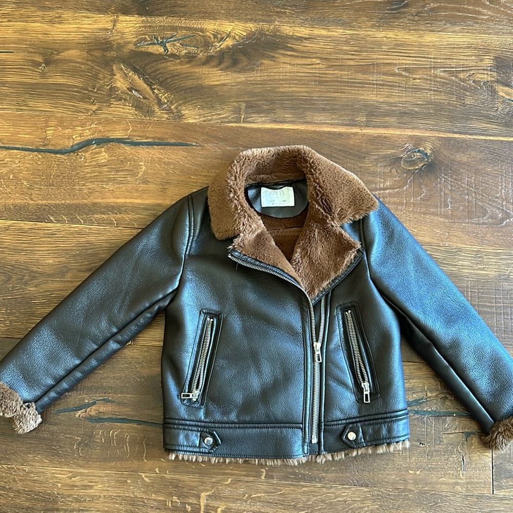 Beautiful Zara biker faux leather 7 kids